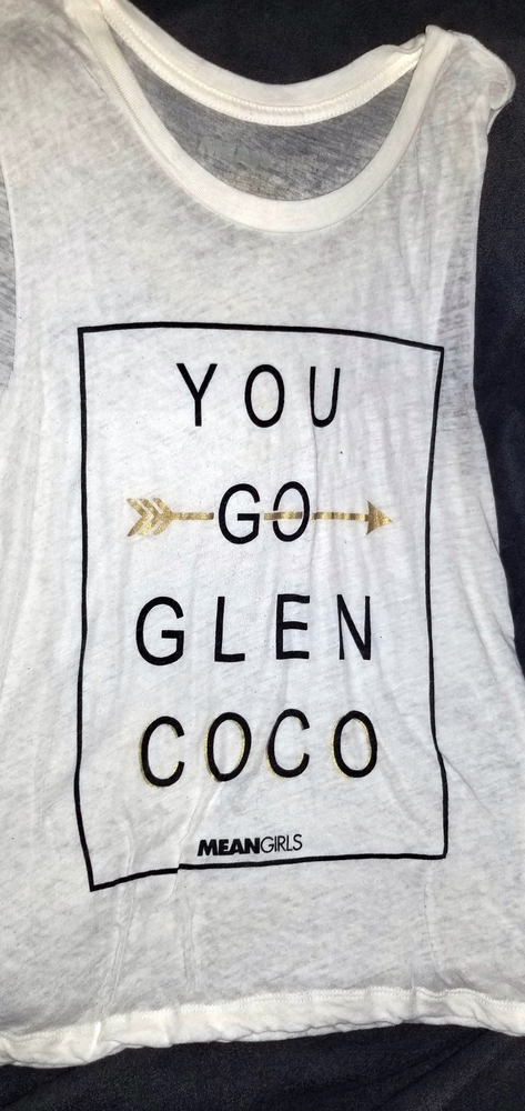 Mean Girls You Go Glen Coco White Tank Small